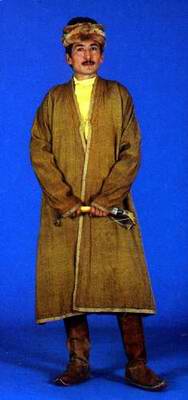 Kazakhstan people national clothes: man's costume Kazakhstan people national clothes: man's costume
