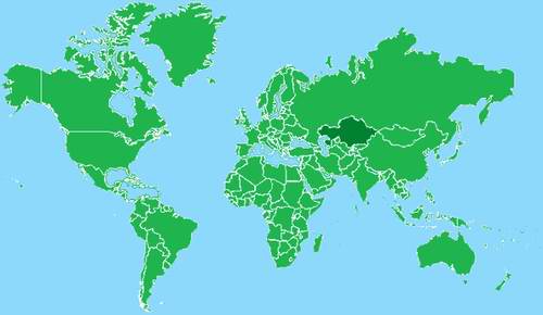 Kazakhstan world map location picture Kazakhstan world map location picture