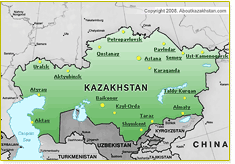 Kazakhstan map