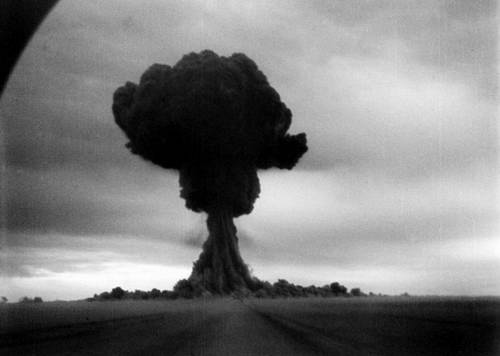 Semipalatinsk nuclear test area of Kazakhstan - 1st Soviet nuclear bomb explosion photo